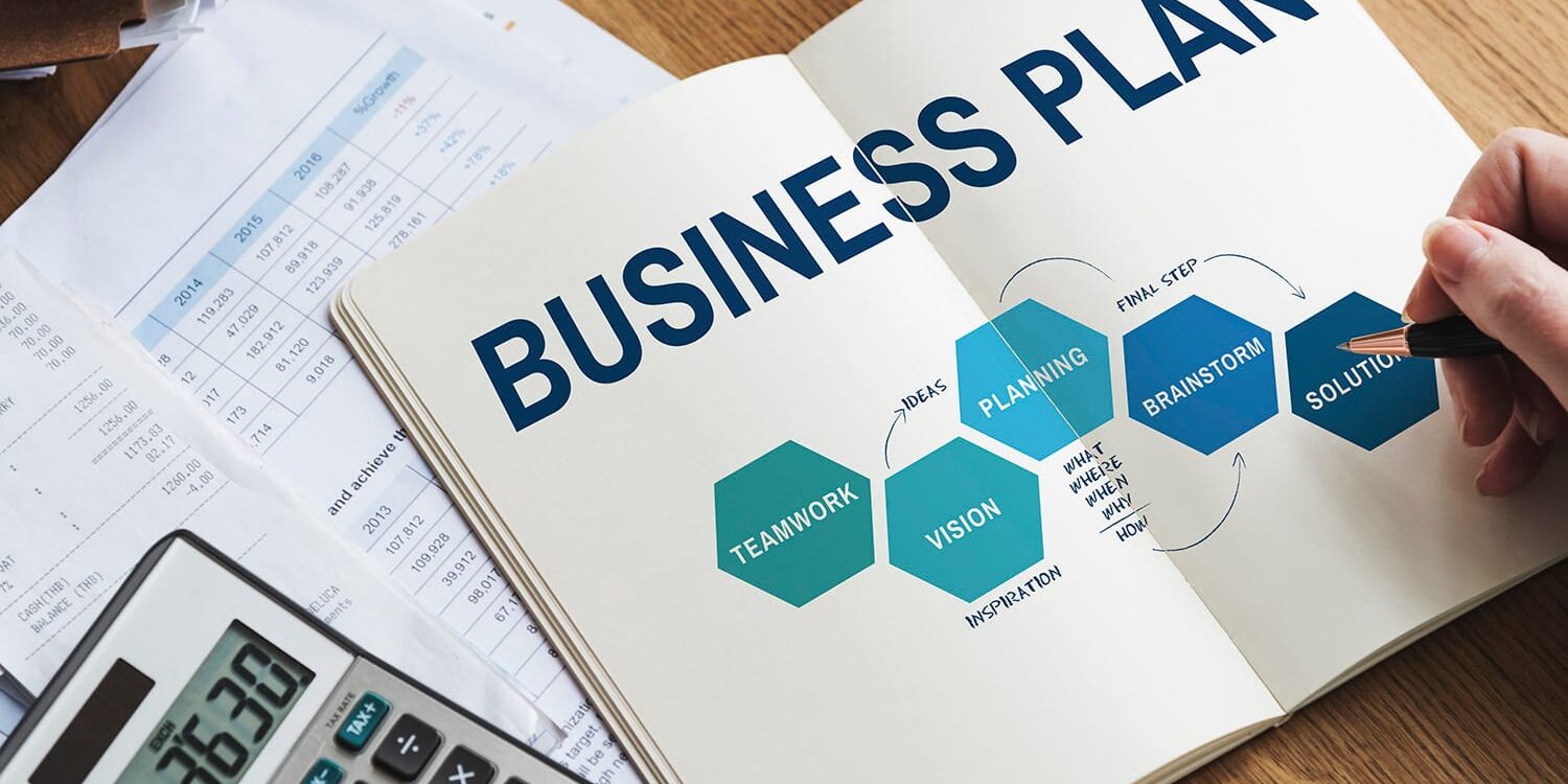 Business Plan Strategy Development Process Graphic Concept